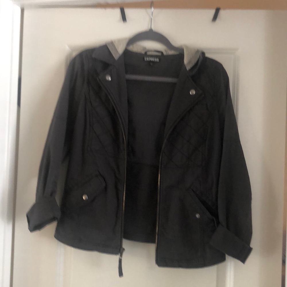 Express cotton hoodie Moto jacket